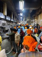 Die Küche des Sikh-Tempels in Neu Delhi, Indien