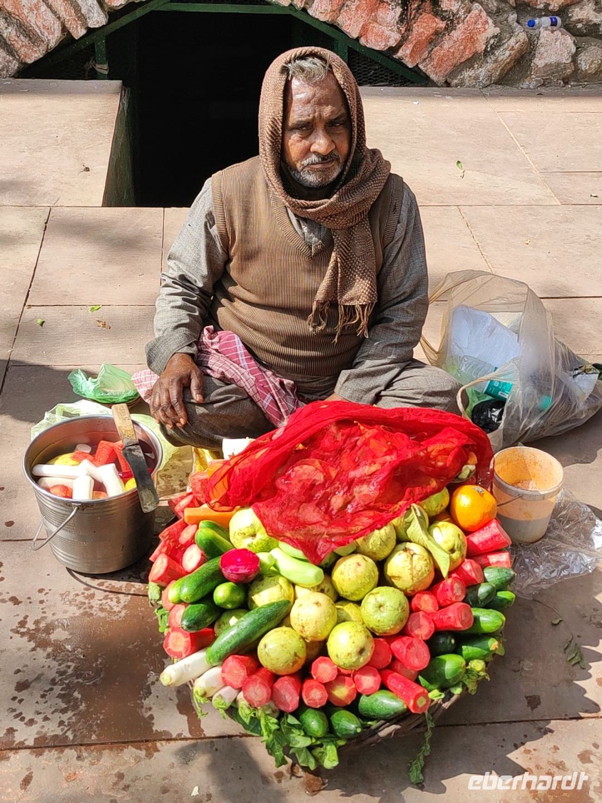 Straßenhändler in Fatehpur Sikri (Indien)
