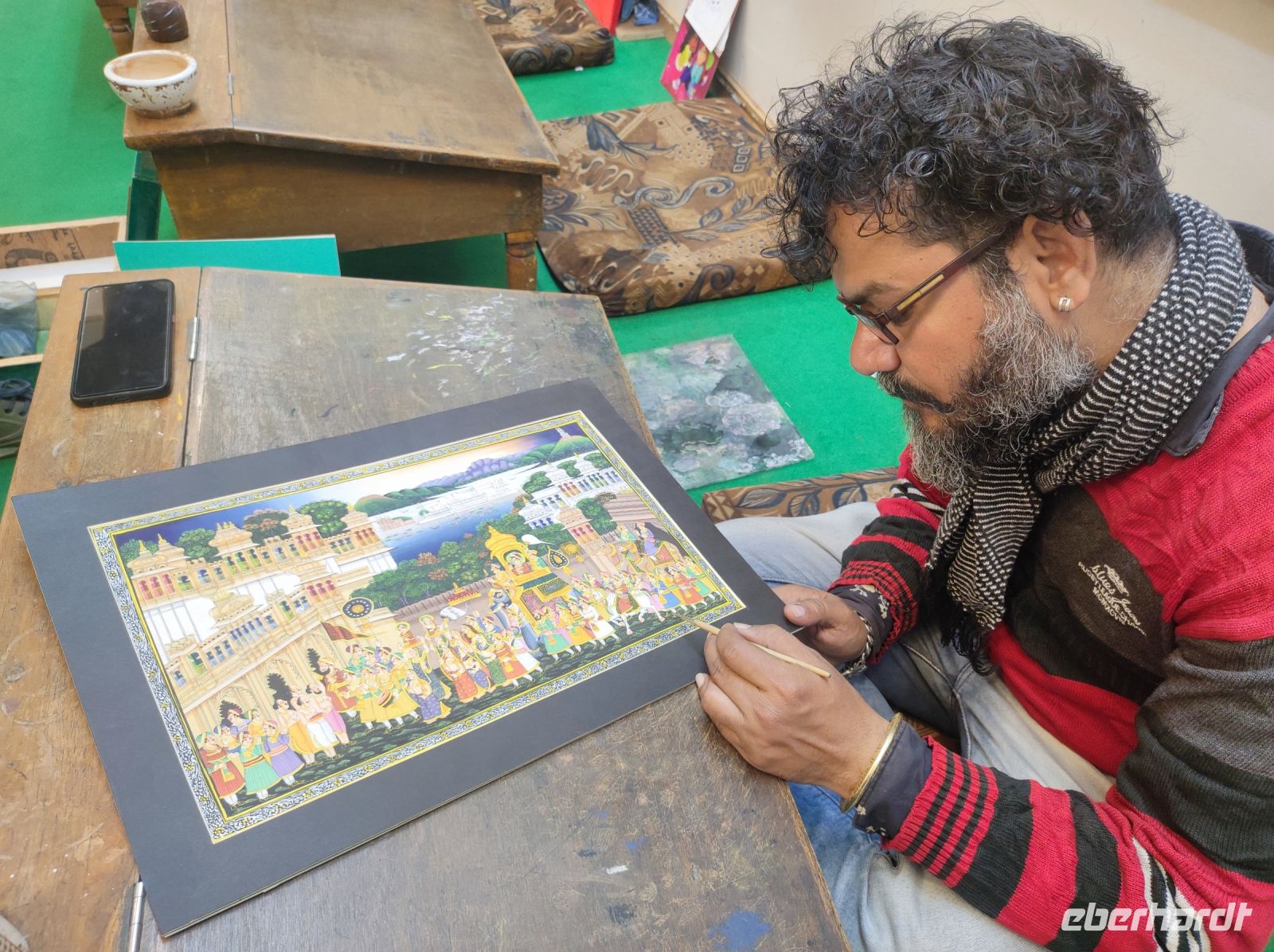 Miniatur Malschule in Udaipur, Rajesthan - Indien