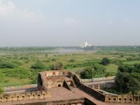 Blick vom Roten Fort Richtung Taj Mahal, Agra