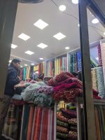 17) Stoffgeschäft, Stadtspaziergang Heritage Walk, Kathmandu, Nepal