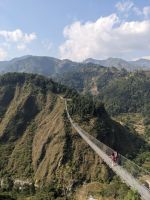 138) Hängebrücke  auf dem Weg von Lumbini nach Pokhara, Nepal