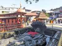 176) Höhlenbesuch mit Blick auf Devis Wasserfall durch Spalte, Pokhara, Nepal