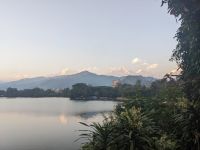 208) Ausblick von der Unterkunft Fish Tail Lodge, Pokhara, Nepal