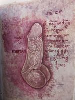 346) Geschäfte vor dem Fruchtbarkeitskloster bei Punakha, Bhutan