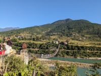 371) Längste Hängebrücke des Landes in Punakha, Bhutan