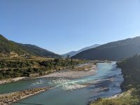 372) Längste Hängebrücke des Landes in Punakha, Bhutan