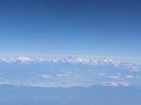 418) Blick auf den Mount Everest beim Flug Paro, Bhutan - Kathmandu, Nepal