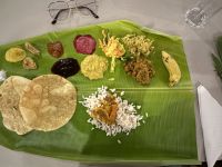 Kerala Essen auf Bananenblaetter