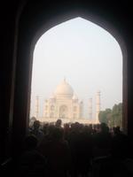 erster Blick auf Indiens berühmtestes Grabmal