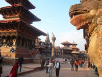 der kleinste Platz der Königsstädte im Kathmandutal liegt in Patan