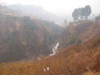 die Chobar-Schlucht am Rande des Kathmandu-Tales