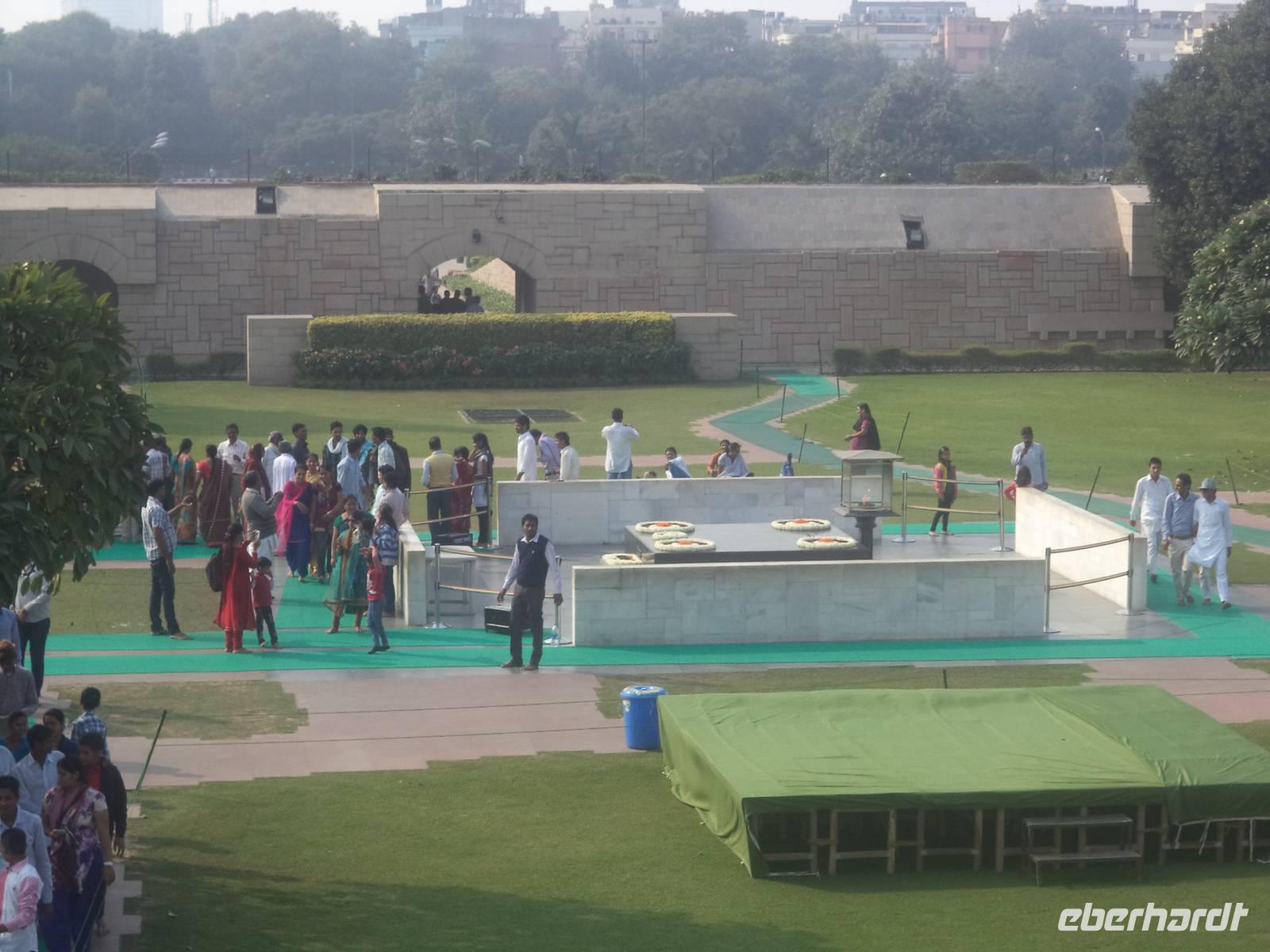 Rajghat - Gandhi Gedenkstätte in  Delhi
