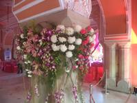 Blumenschmuck für Hochzeit im Stadtpalast Jaipur