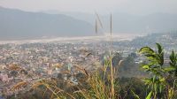 Blick auf  die Grenze Indien - Bhutan