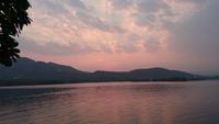 Die Sonne ging unter am Stadtsee Udaupur