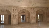 Schön gestaltetes Gefängnis des Shah Jahan im Roten Fort in Agra
