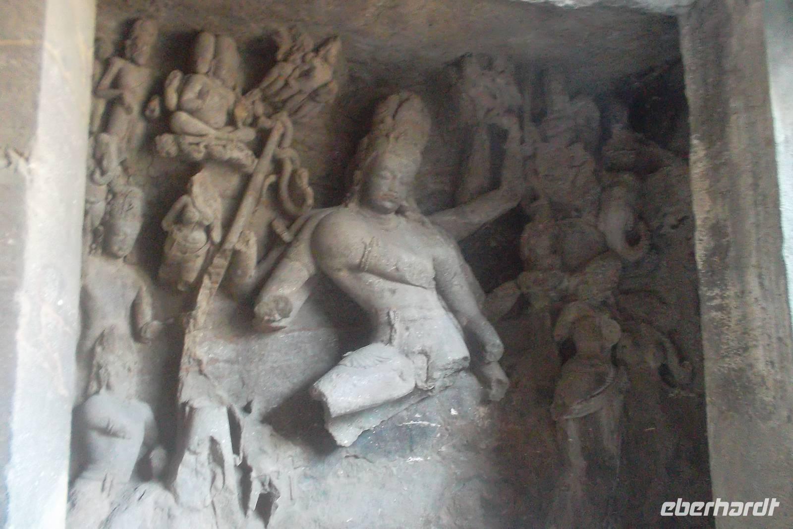 in den UNESCO-Welterbe-Höhlen von Elephanta