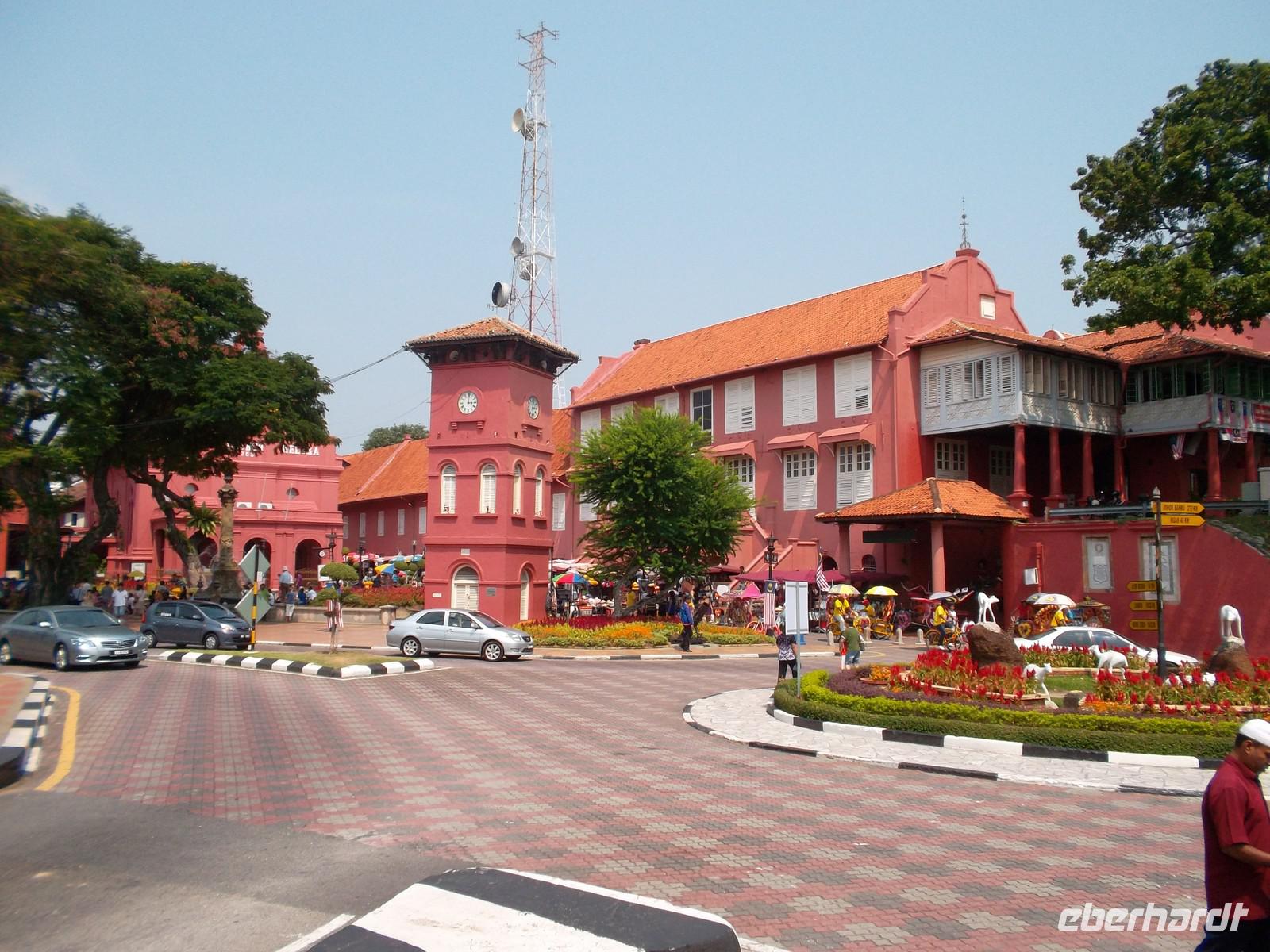 Roter Platz mit Glockenturm und Rathaus, Malakka