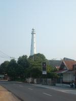 den Leuchtturm errichteten die Holländer nach dem Ausbruck.