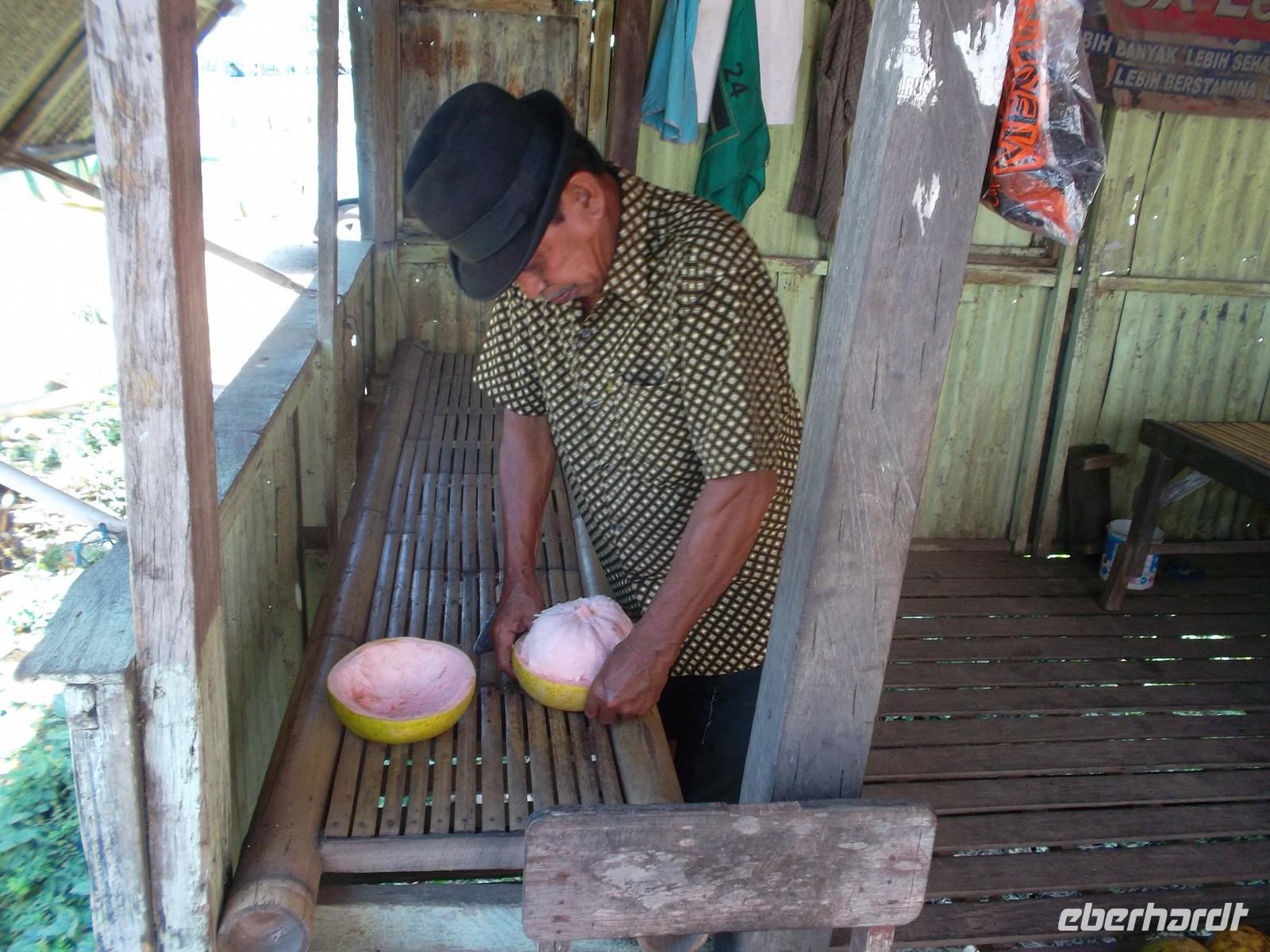 Eine Pomelo für die Reisegruppe ... 