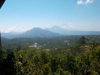 Blick auf Abang (vorn) und Agung (hinten), Balis höchste Berge