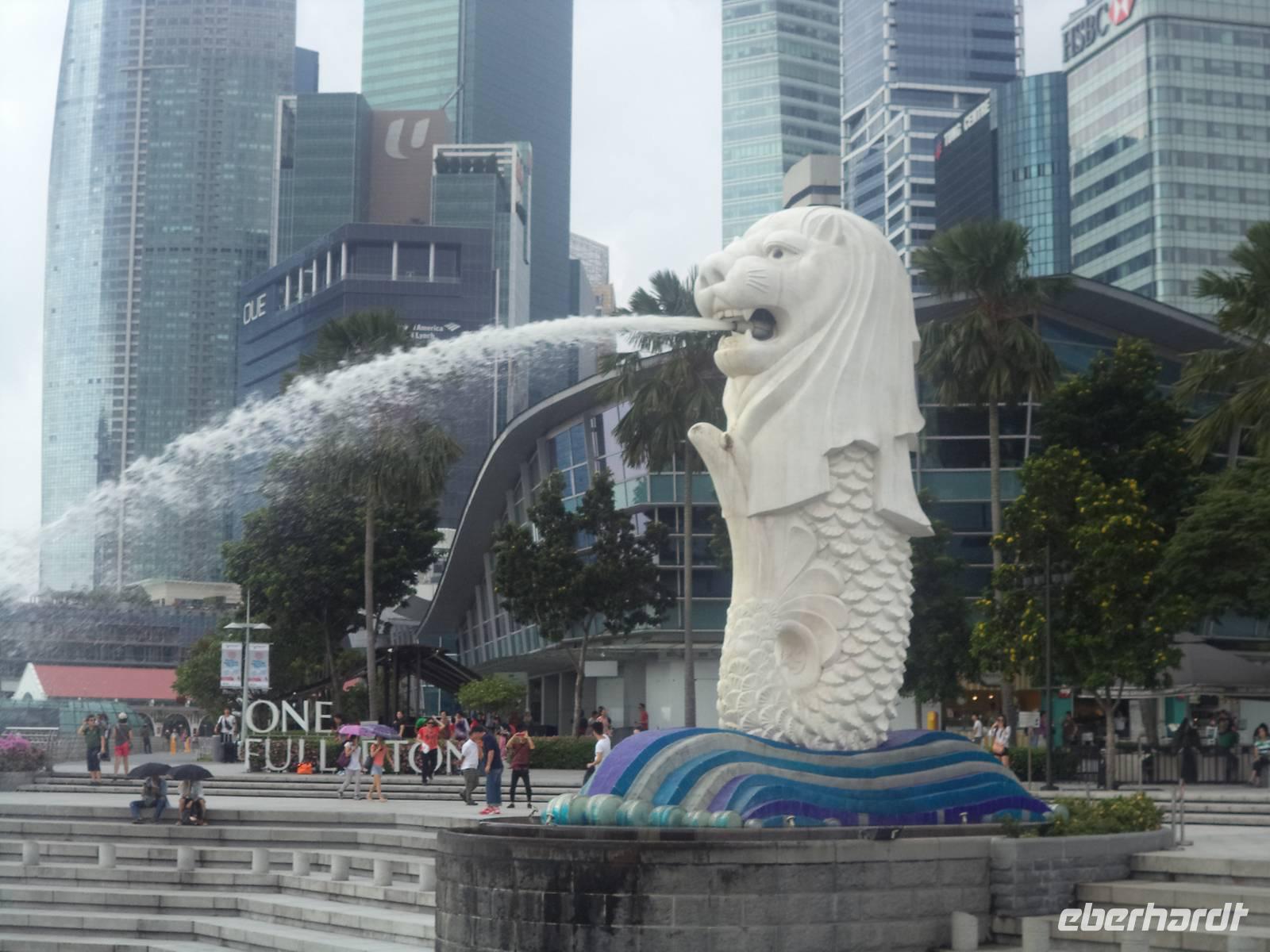 Singapurs WAhrzeichen: der Merlion