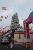 Hindutempel am Eingang von Singapurs Chinatown