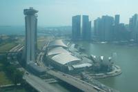 Blick aus dem Singapore Flyer