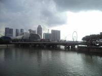 Silhouette von Singapur an der Marina