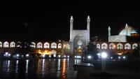 Isfahan, Imam-Platz mit Imam-Moschee am Abend