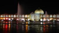 Isfahan, Imam-Platz mit Lotfollah-Moschee am Abend