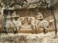 Reliefs in der Tankg-e Choqan-Schlucht