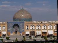 Isfahan- Blick vom Ali-Qapu-Palast auf die Lotfullah-Moschee