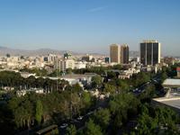 Blick vom Hotelzimmer auf Teheran