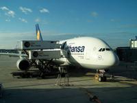 der neue Airbus 380 auf dem FH Frankfurt/ Main 