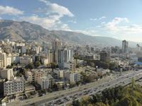 Teheran - Blick vom Hotelzimmer auf das Elburz-Gebirge
