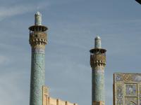 Isfahan - die beiden Minarette der Imam- Moschee