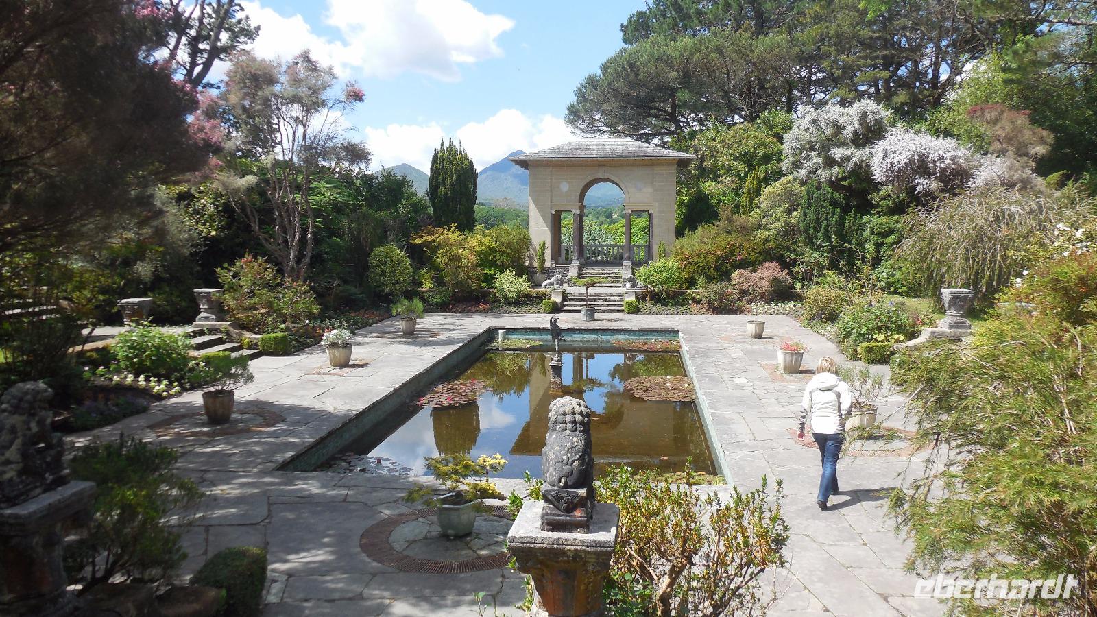 der italienische Garten auf der Insel