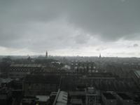 Blick über Dublin im Regen