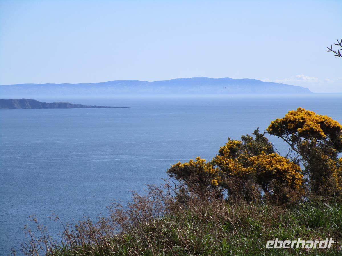 Blick auf die Mull of Kintyre von Schottland