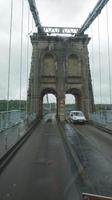 Eng wird es auf der Menai Bridge