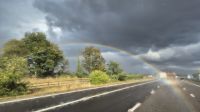 Regenbogen auf der Heimfahrt