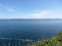 Blick zur Rathlin Island und Schottland
