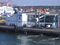 Ein letzter Blick auf den Hafen von Dublin