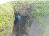 tiefer Felseinbruch bei Downpatrick`s Head