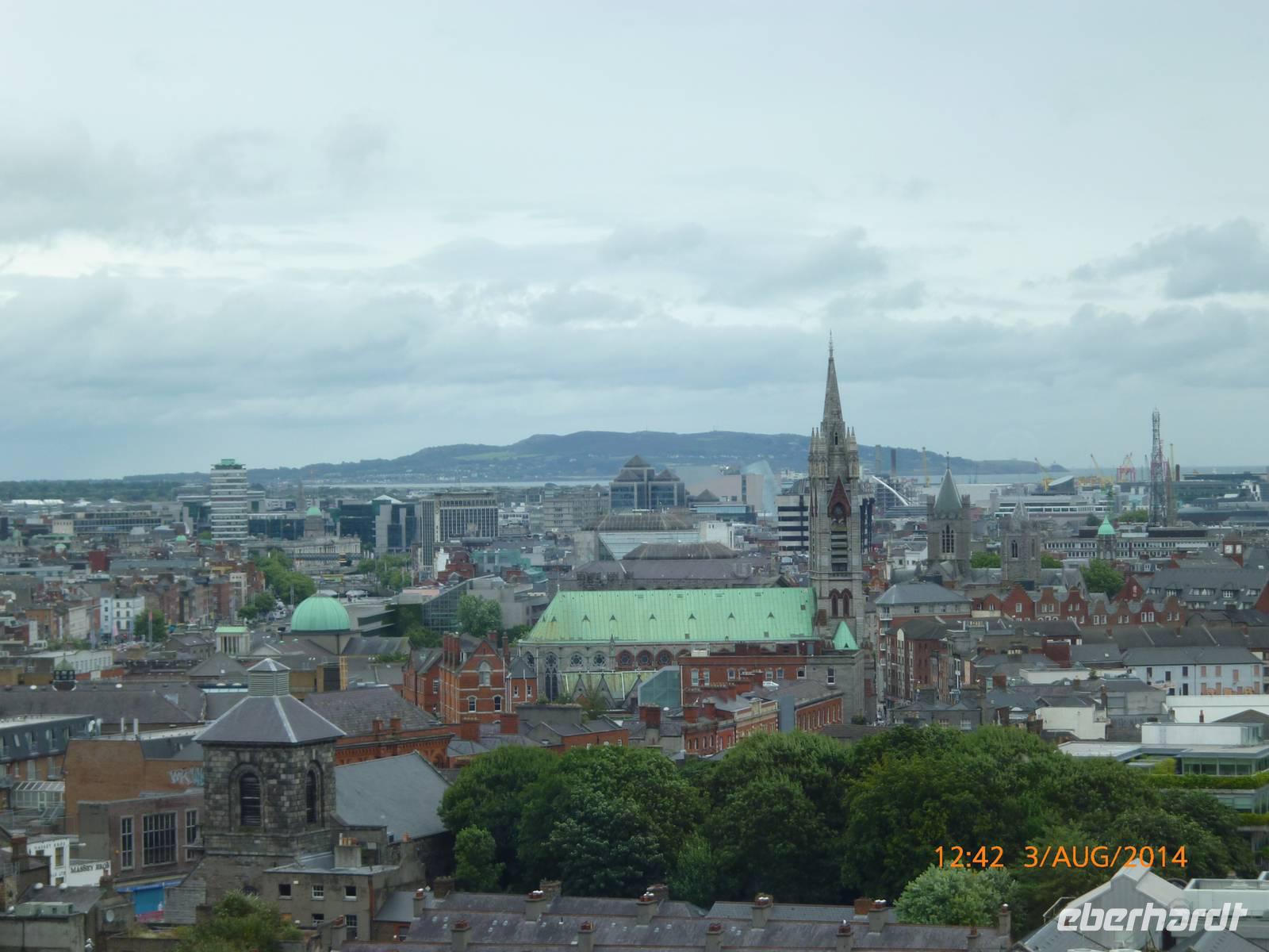 Aussicht auf  Dublin vom Guiness Storehouse