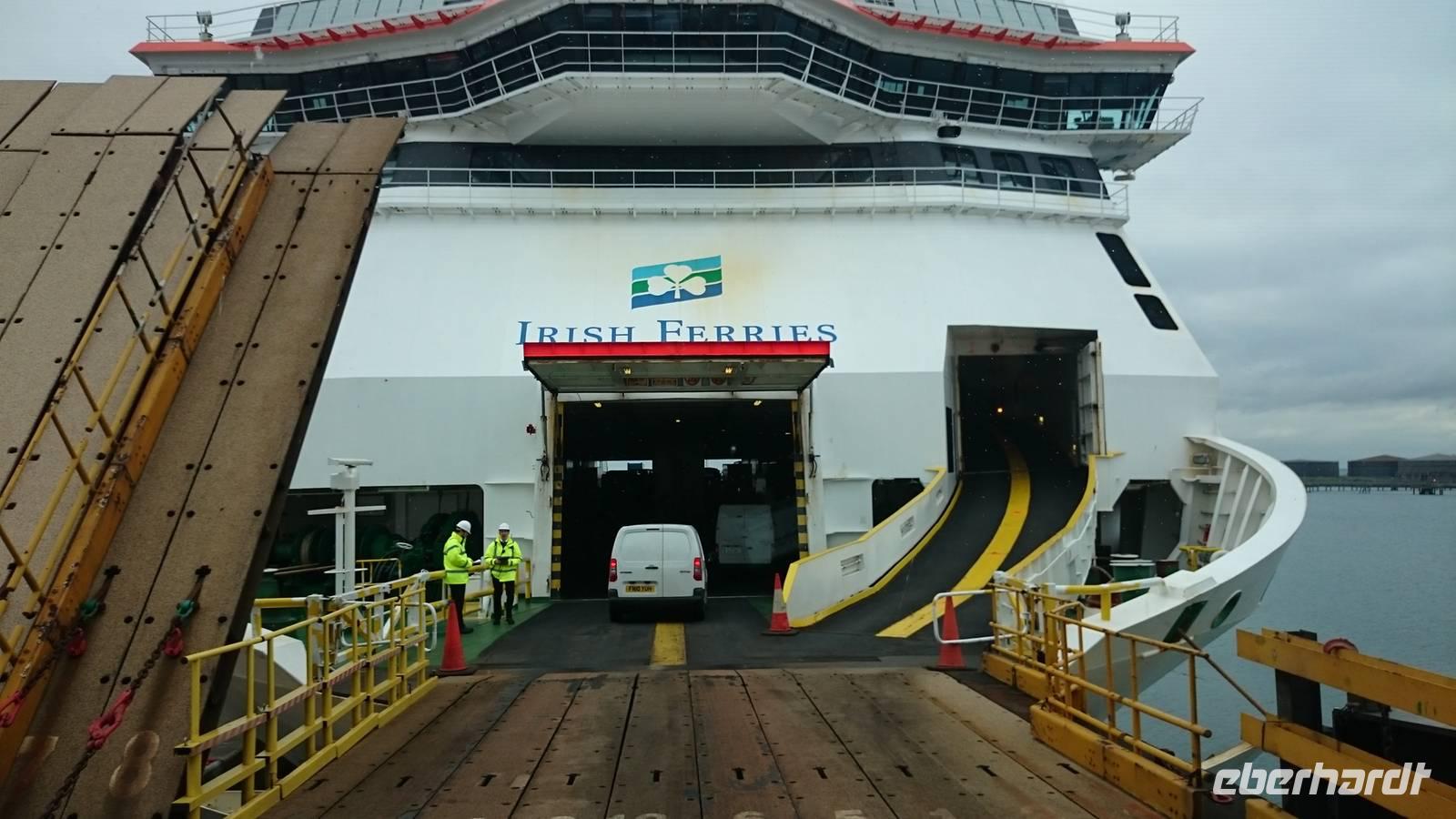 Zurück auf die Fähre in Dublin
