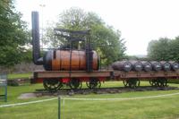 Alter Whiskyzug im Hof der Jameson-Distillery