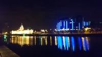Custims House und Finanzzentrale am River Liffey in Dublin